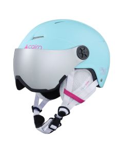 Cairn Kinder Skihelm met Vizier Orbit Visor Turquoise Neon Pink