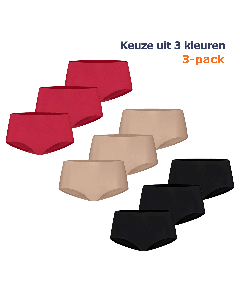 Ten Cate Secrets Midi Slip 3-pack - Keuze uit 3 kleuren
