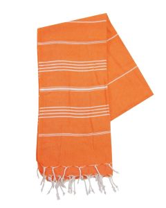 The One Towelling Hamamdoek Oranje/Wit