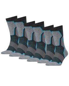 HEAD Hiking Crew sokken 6-pack Unisex Grey/blue