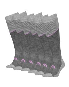 HEAD Skisokken Kneehigh 6-pack Light Grey Melange / Lilac