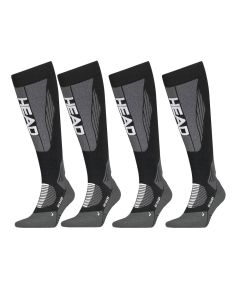 HEAD Skisokken Unisex Racer Kneehigh 4-pack Black/White
