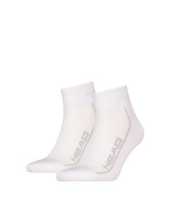 HEAD Quartersokken Performance 2-pack Wit