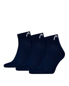 HEAD Quartersokken Training 3-pack Grijs / Wit / Zwart