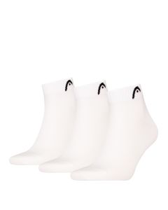 HEAD Quartersokken Training 3-pack Wit