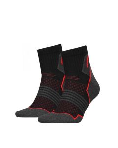 HEAD Hiking Quarter sokken 2-pack Unisex Black/red