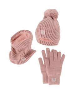 Heatkeeper Dames Winter Set - Muts + Handschoenen + Nekwarmer - Roze
