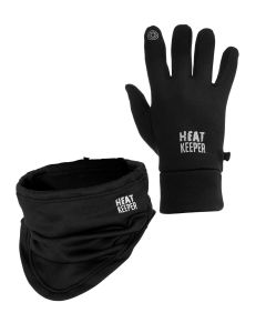 Heatkeeper Heren Winter Set Techno - Nekwarmer + Handschoenen - Zwart
