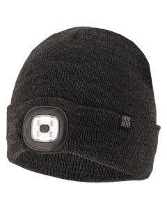 Heatkeeper Thermo Muts met oplaadbaar Led lampje Antraciet