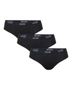 Zaccini Dames Hipsters 3-pack Black