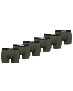 Levi's Boxershorts Solid Basic Organic Cotton 6-pack Khaki