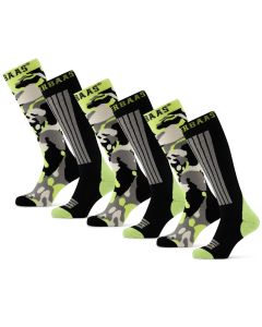 Poederbaas Skisokken 6-pack Camo Black