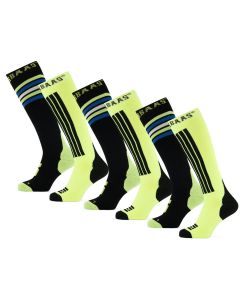 Poederbaas Skisokken 6-pack Striped Black