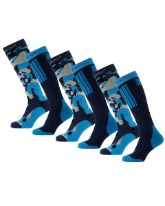 Poederbaas Skisokken 6-pack Camo Navy