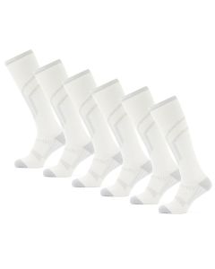 Poederbaas Skisokken Lightweight 6-pack Wit