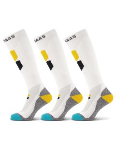 Poederbaas Skisokken Technical Bamboo Freeride 3-pack Wit