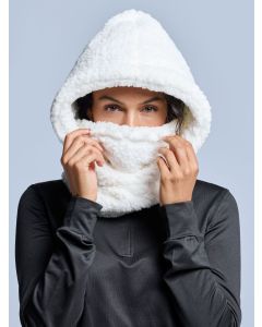Poederbaas Balaclava Dames Fluffy Off White