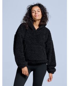 Poederbaas Fluffy Hoodie Dames Four Seasons Zwart