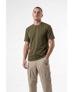 Poederbaas Outdoor T-Shirt Heren SOLX Merinowol Olive Green