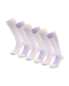 Poederbaas Skisokken Dames 6-pack White Multi