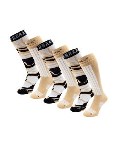 Poederbaas Skisokken Dames 6-pack Warm Sand