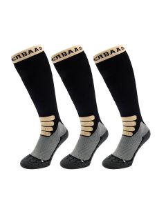 Poederbaas Skisokken Merinowol Pro 3-pack Zwart