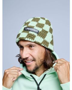 Poederbaas Muts Heren Checkerboard Olive Green