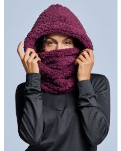 Poederbaas Balaclava Dames Fluffy Bordeaux