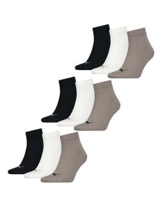 Puma Quartersokken Plain 9-pack Pine Bark Combo