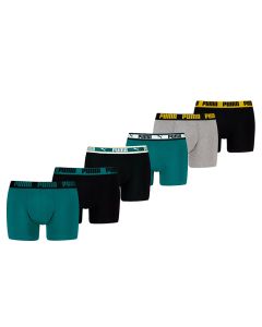 Puma Boxershorts 6-pack Seagreen / Black