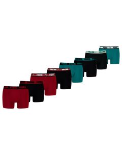 Puma Boxershorts 8-pack Burgundy / Seagreen