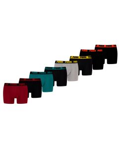 Puma Boxershorts Basic 8-pack Burgundy / Seagreen / Black / Grey