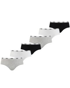 Puma Hipsters Dames 6-pack Zwart/Grijs/Wit