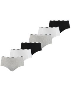 Puma Mini Short Dames Zwart/Wit/Grijs 6-Pack