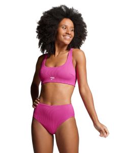 Puma Bikinibroekje Ribbed High Waist Brief Neon Pink Combo