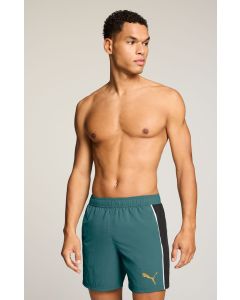 Puma Zwembroek Heren Mid Shorts Crinkle T7  Emerald Green / Zwart