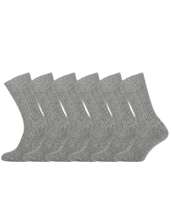 STAPP Werksokken Heren Yellow Norwegian 6-pack Grey Melange
