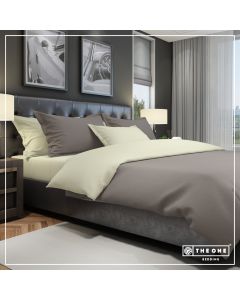 The One Dekbedovertrek Classic Taupe / Cream