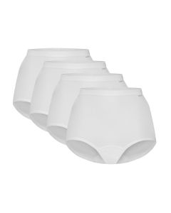 Ten Cate Basics Organic Cotton Stretch High Waist Slip 4-pack Wit