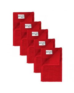 The One Gastendoek Voordeelpakket 500 gram 30x50 cm Rood (5 stuks)