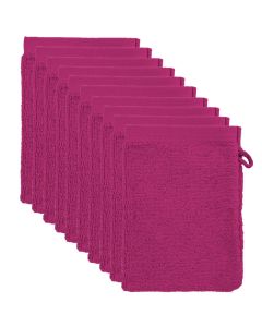 The One Voordeelpakket Washandjes Magenta - 10 stuks