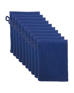 The One Voordeelpakket Washandjes Donkerblauw - 10 stuks