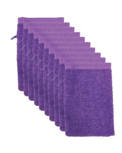 The One Voordeelpakket Washandjes Paars - 10 stuks