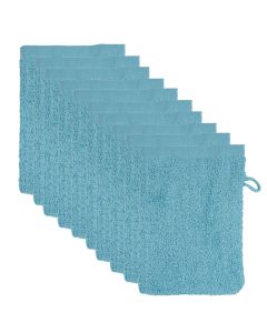 The One Voordeelpakket Washandjes Petrol - 10 stuks