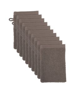 The One Voordeelpakket Washandjes Taupe - 10 stuks