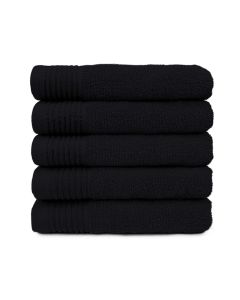 The One Handdoek Deluxe 50x100 550 gr Zwart (5 stuks)