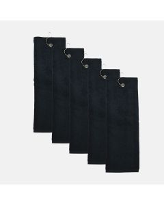The One Golfhanddoek 40x50 cm 450 gram Zwart (5 stuks)