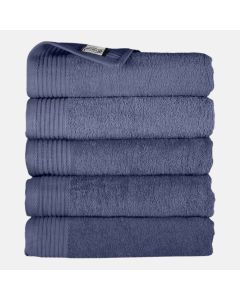 The One Handdoek Voordeelpakket 450 gram 50x100 cm Faded Denim (5 stuks)