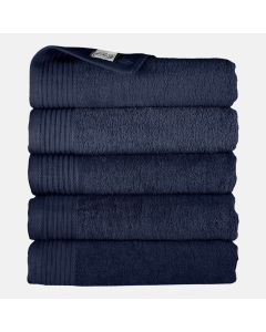 The One Handdoek 450 gram 50x100 cm Donker Blauw (5 stuks) 
