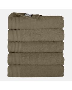 The One Handdoek Voordeelpakket 450 gram 50x100 cm Olive Green (5 stuks)